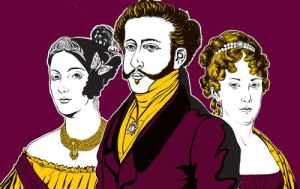 O Triângulo amoro: Domitila de Castro, D. Pedro I e D. Leopoldina.