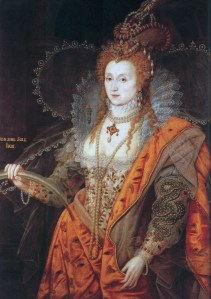 O Corpo Político: quadro pintado em 1601 da rainha Elizabeth I, retratando-a jovem e imponente,quando na verdade na época estava velha e cansada do fardo da coroa.