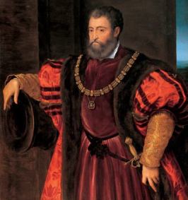 Afonso D'Este, terceiro e último marido de Lucrécia, por Dosso Dossi. Imagem
