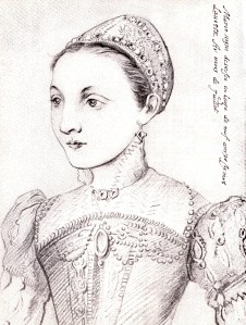 Desenho de Mary Stuart aos 9 anos de idade.