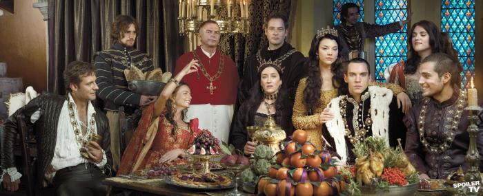 Elenco da primeira temporada da série "The Tudors".