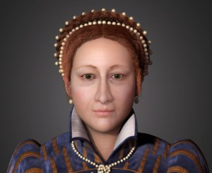 Reconstrução facial em 3D de Mary Stuart. Reconstrução facial em 3D de Mary Stuart.