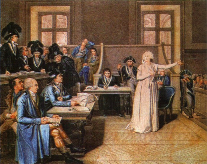 "Apelo a todas as mães que possam estar aqui presentes" (Gravura de Cazenove, 1794).