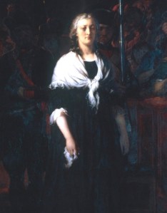 Maria Antonieta se dirige ao Tribunal Revolucionário, por Paul Delaroche. 