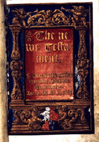 Edição do Novo Testamento de William Tyndale dedicada a Ana Bolena. 