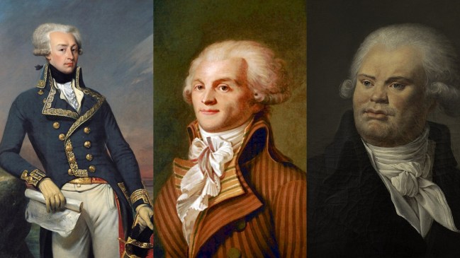 Lafayette, Robespierre e Danton