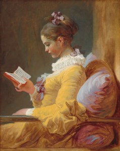 La lectrice ("A leitora"), óleo de Jean-Honoré Fragonard, 1770–1772.