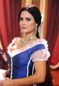 Carla Regina, no papel da personagem Lúcia/ Maria da Glória, na novela 