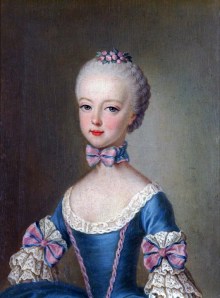 Retrato de Maria Antonieta aos 7 anos de idade, em 1762, por Jean-Étienne Liotard.