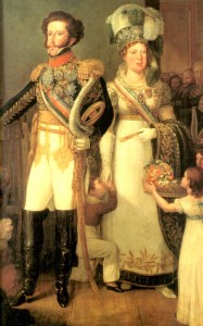 D. Pedro I e D. Leopoldina em trajes de Gala, por Simplício Rodrigues de Sá.