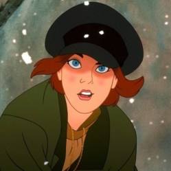 Anya, personagem do desenho animado lançado em 1997 pela 20th Century Fox, "Anastásia". 