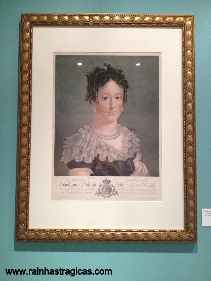 Litografia de Jean François Badoureau, retratando a Imperatriz Leopoldina.