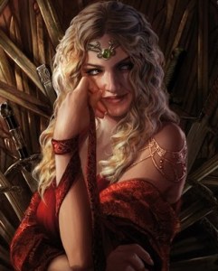 Ilustração de Magali Villeneuve para Cersei Lannister. 