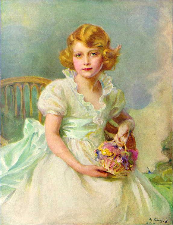 Elizabeth II aos 7 anos de idade, por Philip de László (1933).