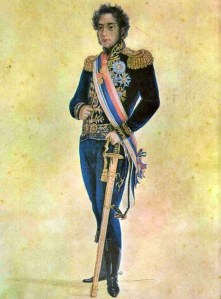 O príncipe D. Pedro aos 18 anos, por Debret (1816). 