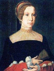 Possível retrato de Madalena de la Tour d’Aurvegne, mãe de Catarina, por artista desconhecido. 