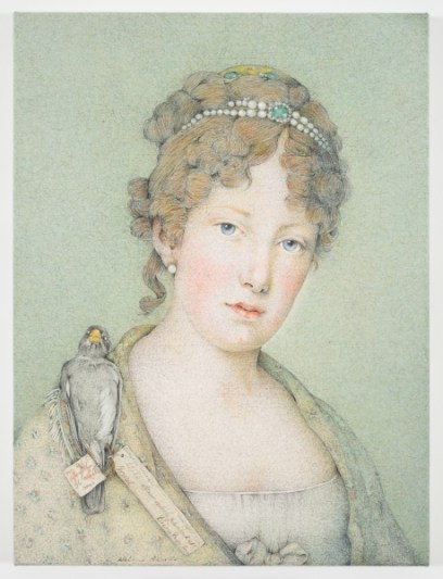 Imperatriz Leopoldina, por Walmor Corrêa (2016). A tela faz parte da exposição "Leopoldina: princesa da independência, das artes e das ciências", organizada pleo MAR.