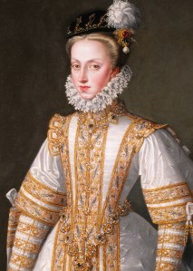 Ana da Áustria, rainha da Espanha, por Alonso Sánchez Coello (c. 1571).