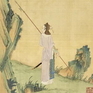 Ilustração de Hua Mulan no "Gathering Gems of Beauty".